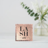 LASH ARTIST-bedrijfskaarttemplate Vierkante Visitekaartje (Staand voorkant)