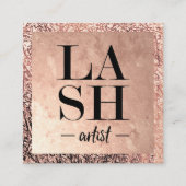 LASH ARTIST-bedrijfskaarttemplate Vierkante Visitekaartje (Voorkant)