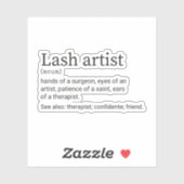 Lash Artist Definitie, Lash Tech, Lash Artiest Sticker (Vel)