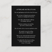 Lash Artist Natercare Instruction Cards Visitekaartje (Achterkant)