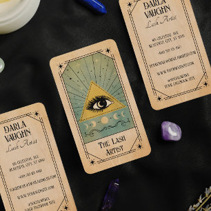 Lash Artist Tarot Card Illustratie Hemels Visitekaartje