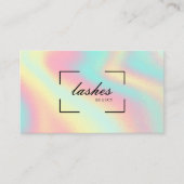 Lash Bar Beauty Salon Pastel Holographic Visitekaartje (Voorkant)