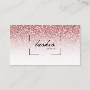 Lash Bar Beauty Salon Roos Gold Glitter Visitekaartje
