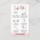 Lash Bath Care Guide Eyelashes Cleanser Feminine Visitekaartje (Voorkant)