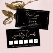Lash Beauty Salon Black & Gold Chic-klant Klantenkaartje