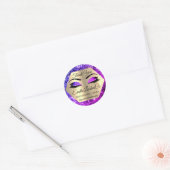 Lash Bedankt dat je Artiest Gold Eyes PINK PURP ma Ronde Sticker (Envelop)