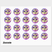 Lash Bedankt dat je Artist Gold Eye Roze iole maak Ronde Sticker (Vel)