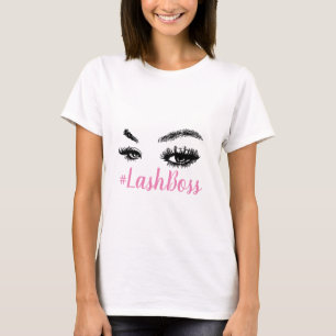 Lash Boss Hashtag Eyelash Makeup Artist T-shirt