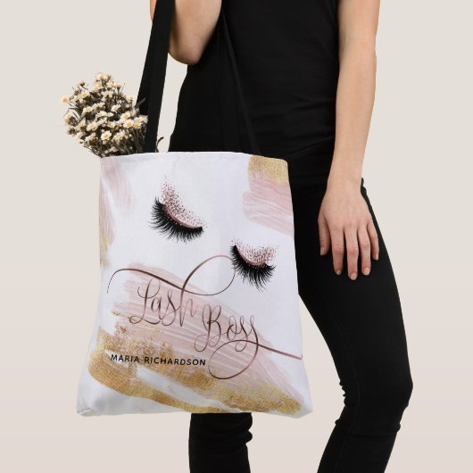 Lash Boss Make-up Wenkbrauw Ogen Lashes Blush Pink Tote Bag (Dichtbij)