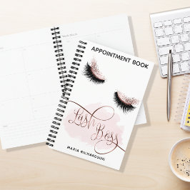 Lash Boss Makeup Eyebrow Eye Lash APPOINTMENT BOOK Planner