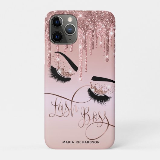 Lash Boss Makeup Eyebrow Eyes Lashes Driving Gold Case-Mate iPhone Case (Achterkant)