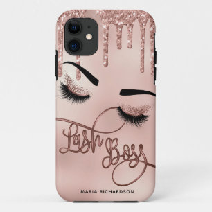 Lash Boss Makeup Eyebrow Eyes Lashes Driving Gold Case-Mate iPhone Case