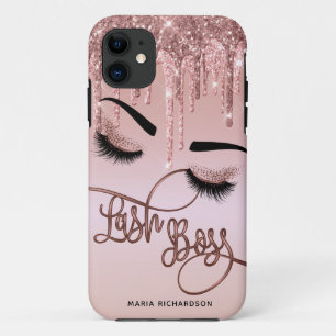 Lash Boss Makeup Eyebrow Eyes Lashes Driving Gold Case-Mate iPhone Case