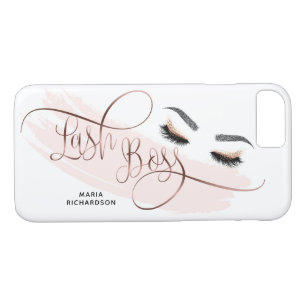 Lash Boss Makeup Eyebrow Eyes Lashes Roos Gold iPhone 8/7 Hoesje