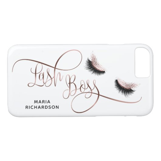 Lash Boss Makeup Eyebrow Eyes Lashes Roos Gold Case-Mate iPhone Case (Achterkant (Horizontaal))