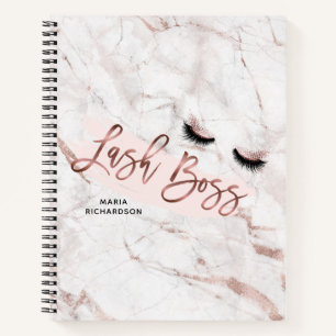 Lash Boss Makeup Eyebrow Eyes Lashes Roos Gold Notitieboek