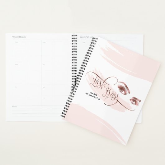 Lash Boss Makeup Eyebrow Eyes Lashes Roos Gold Planner (Display)