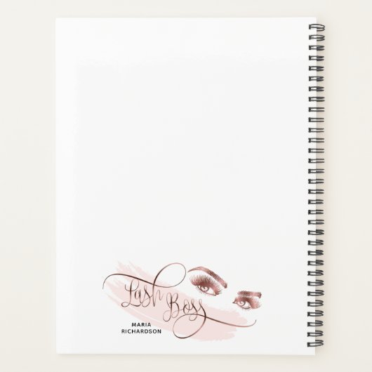 Lash Boss Makeup Eyebrow Eyes Lashes Roos Gold Planner (Achterkant)