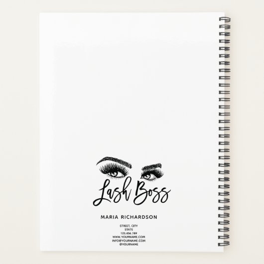 Lash Boss Makeup Eyebrow Eyes Lashes Roos Gold Planner (Achterkant)