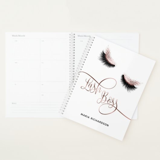 Lash Boss Makeup Eyebrow Eyes Lashes Roos Gold Planner (Display)