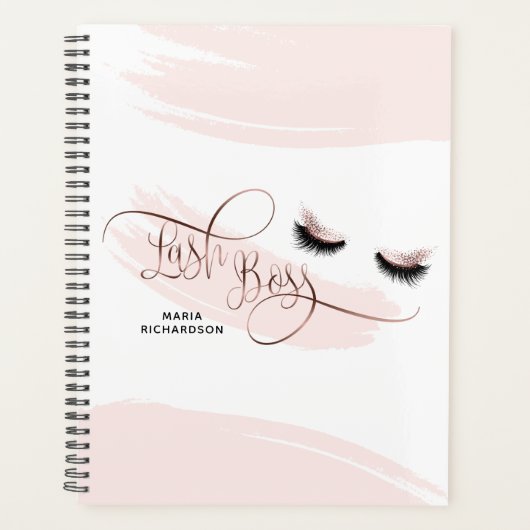 Lash Boss Makeup Eyebrow Eyes Lashes Roos Gold Planner (Voorkant)