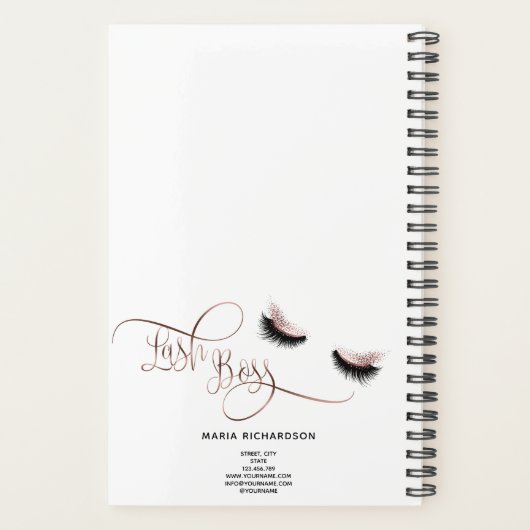 Lash Boss Makeup Eyebrow Eyes Lashes Roos Gold Planner (Achterkant)