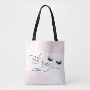 Lash Boss Makeup Eyebrow Eyes Lashes Roos Gold Tote Bag