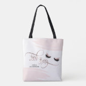 Lash Boss Makeup Eyebrow Eyes Lashes Roos Gold Tote Bag (Achterkant)