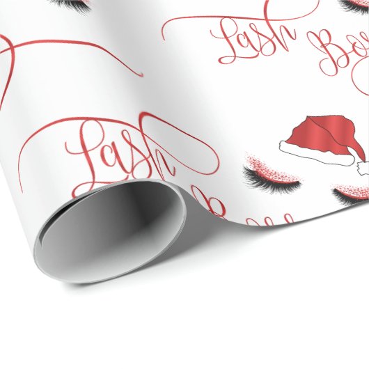 Lash Boss Santa Lashes Cadeaupapier (Rol Hoek)