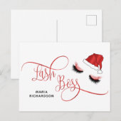 Lash Boss Santa Lashes Christmas Briefkaart (Voorkant / Achterkant)