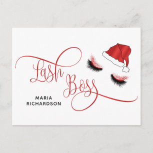 Lash Boss Santa Lashes Kerstmis Briefkaart
