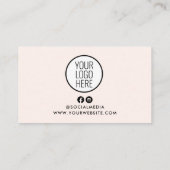 Lash, Brow Appointment Reminder Kaart met Logo Visitekaartje (Achterkant)