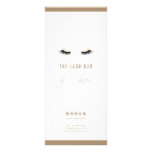 Lash Brow Bar zakelijke prijsstelling gids Beauty Reclamekaart (Voorkant)
