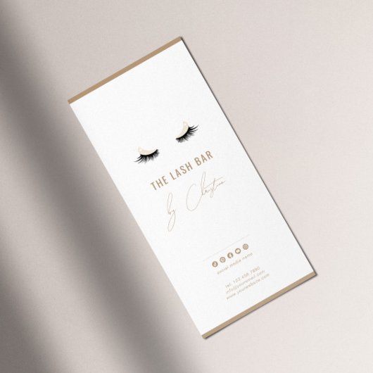 Lash Brow Bar zakelijke prijsstelling gids Beauty Reclamekaart