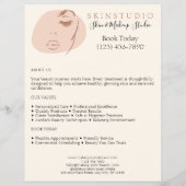 Lash Brow Beauty Cosmetic Facial Aesthetic Flyer (Achterkant)