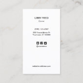 Lash & Brow Makeup Artist Modern Beauty Salon Visitekaartje (Achterkant)