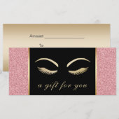 Lash & Brow Makeup Artist Salon Cadeaubonnen (Voorkant / Achterkant)