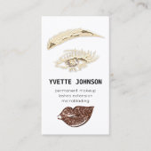 Lash Brow Permanent Makeup Logo QR Code Glitter Visitekaartje (Voorkant)