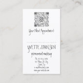 Lash Brow Permanent Makeup Logo QR Gold Kiss Lip Visitekaartje (Achterkant)