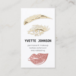 Lash Brow Permanent Makeup Logo QRCode GlitterRose Visitekaartje