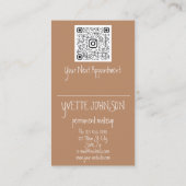 Lash Brow Permanent Makeup Logo QRCode Gold Skinny Visitekaartje (Achterkant)