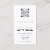 Lash Brow Permanent Makeup Logo QRCode Pink Lip Visitekaartje (Achterkant)