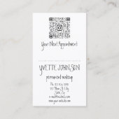 Lash Brow Permanent Makeup Logo QRCode Red Lips Visitekaartje (Achterkant)