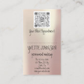 Lash Brow Permanent Makeup QRCode Gold Kiss Roos Visitekaartje (Achterkant)