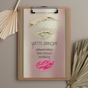 Lash Brow Permanent Makeup QRCode Gold Kiss Roos Visitekaartje