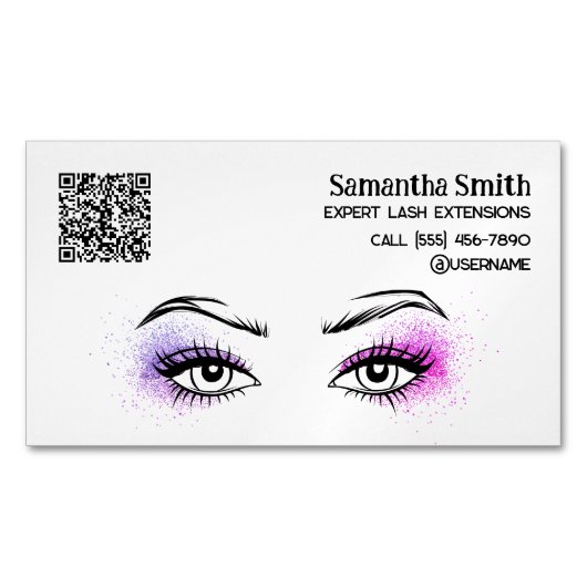Lash Brow Tech Custom QR-Visitekaartje Magnetisch Visitekaartje (Voorkant)