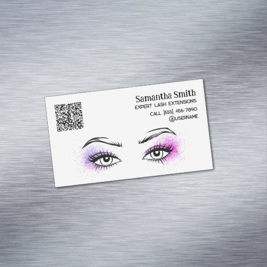 Lash Brow Tech Custom QR-Visitekaartje Magnetisch Visitekaartje (Voorbeeld)