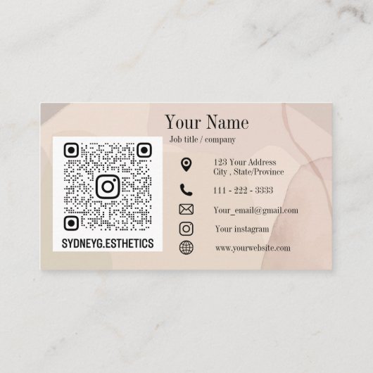 Lash / Brow tech Visitekaartje (Achterkant)