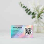 Lash Brows Logo QR-code Visitekaartje (Staand voorkant)