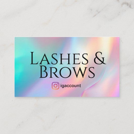 Lash Brows Logo QR Code Visitekaartje (Achterkant)